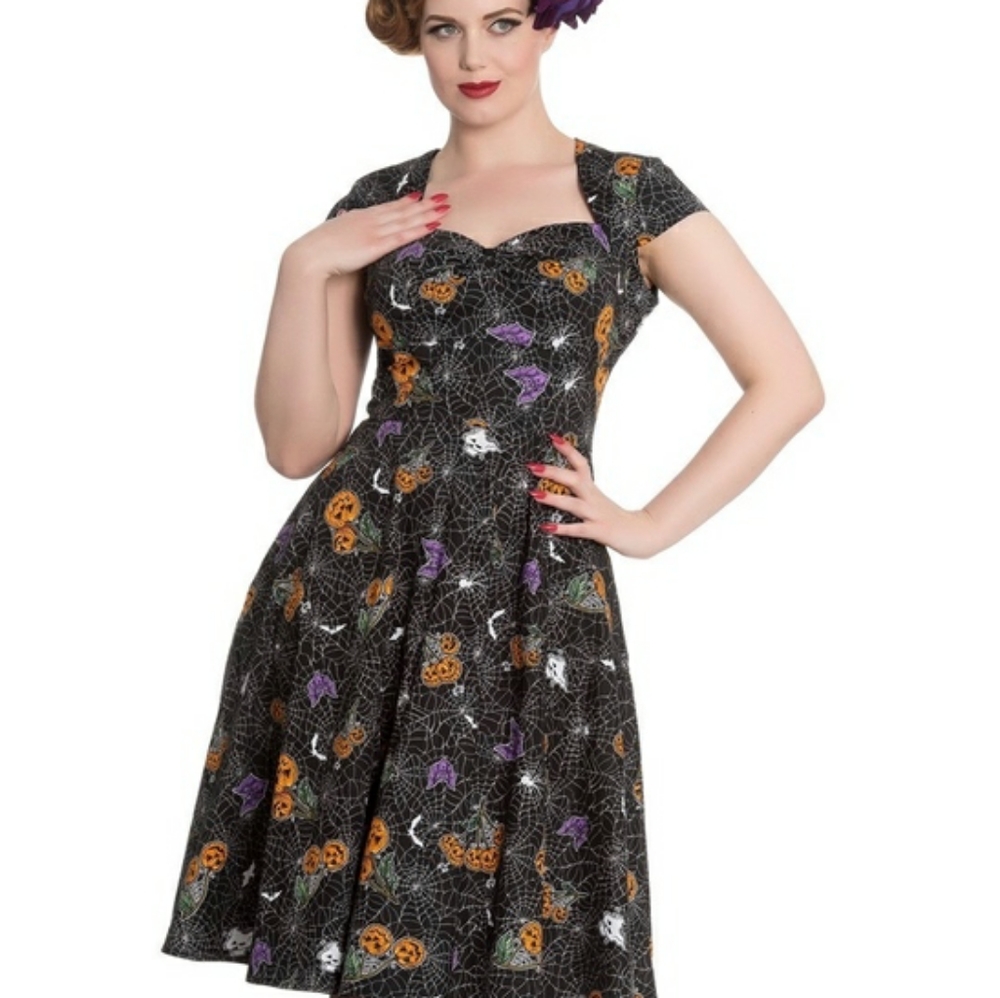 Hell Bunny cherry pumpkin Halloween dress 🎃